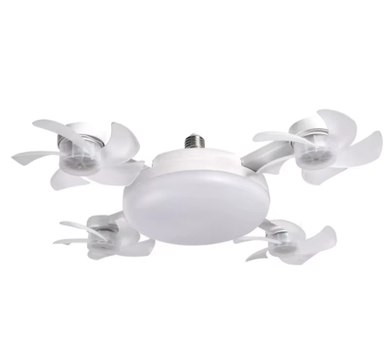 Drone Fan Integrated Light with E27 Screw Creative 3/4/5 Head Remote-Controlled